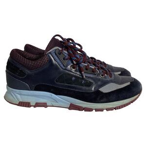 Lanvin Runners DS Sneakers in Blue Suede and Leather